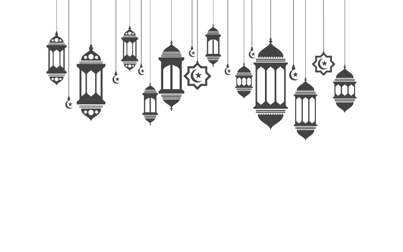 Moslim icoon element vector illustratie ontwerp sjabloon v.11