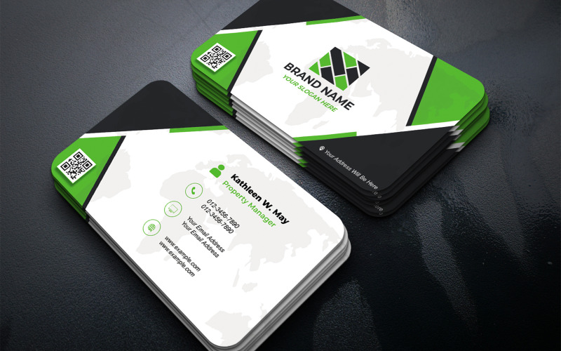 Multipurpose Business Card Template - E-card - Visiting Cards 810