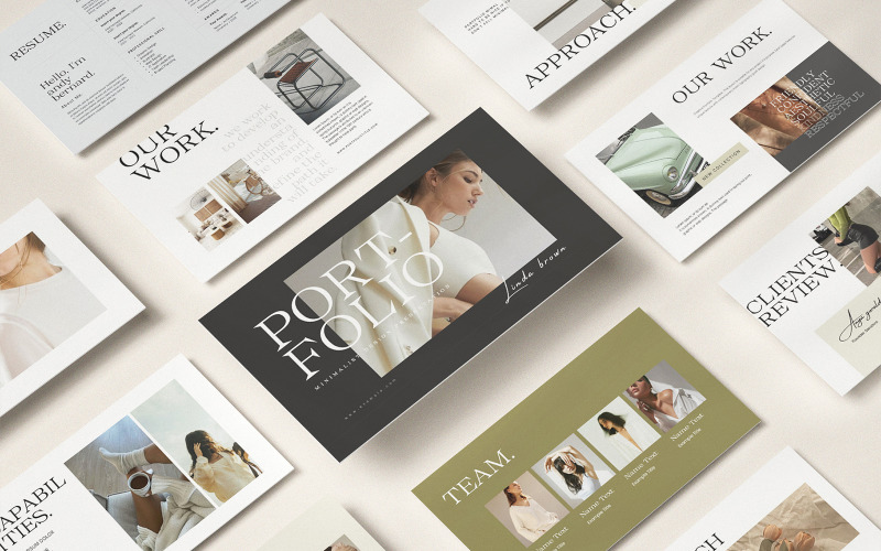 Portfolio Google Slides Präsentationsvorlagen-Design