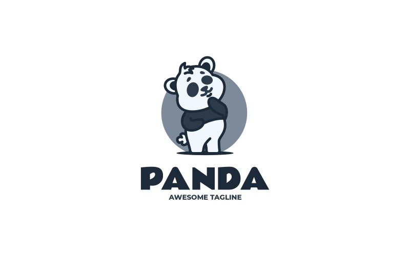 Простой логотип талисмана Panda 12