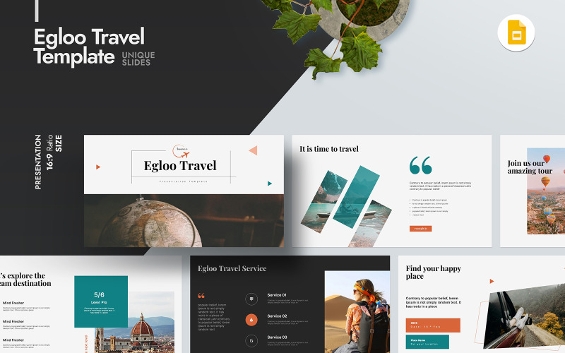 Шаблон слайд-презентації Google Egloo Travel