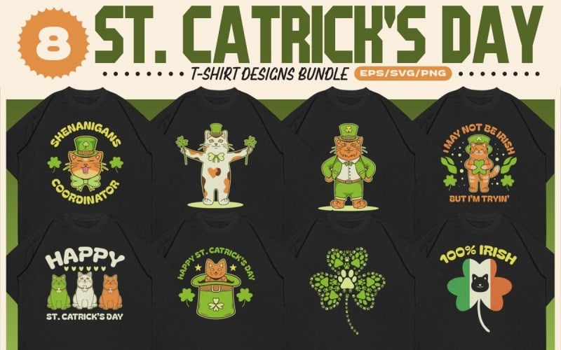 St. Catrick's Day T-shirtontwerpenbundel