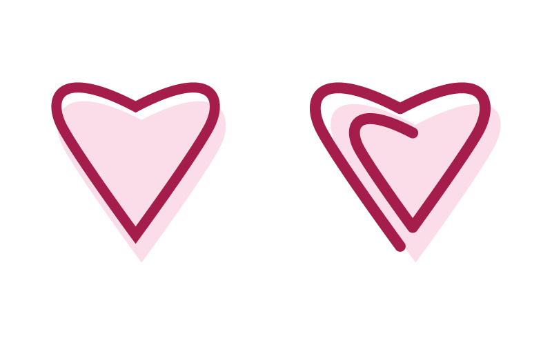 Bellezza carina Amore Icona vettoriale illustrazione design v.6