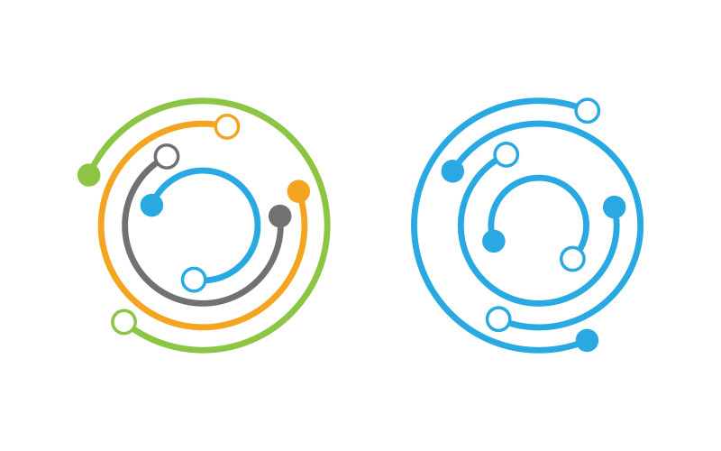Circuit Modern icoon illustratie Logo sjabloon ontwerp