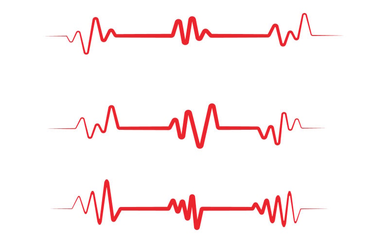 Icona della linea del battito cardiaco del polso medico Illustrazione vettoriale v.10