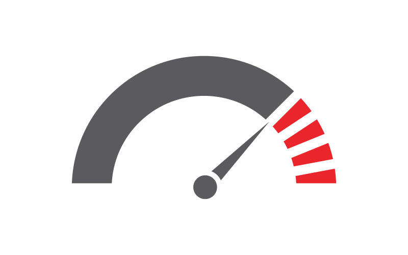 Icône de compteur de vitesse de course sportive pour la conception d'illustration de logo automatique v.3