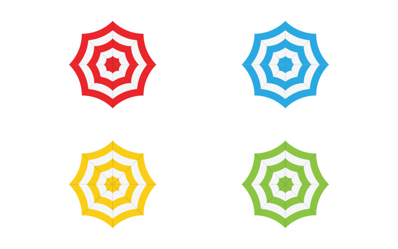 Illustrazione del concetto di sicurezza dell'ombrello Modello di logo design v.5