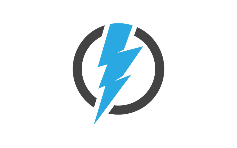 Illustrazione vettoriale del modello del logo Lightning Power v.10