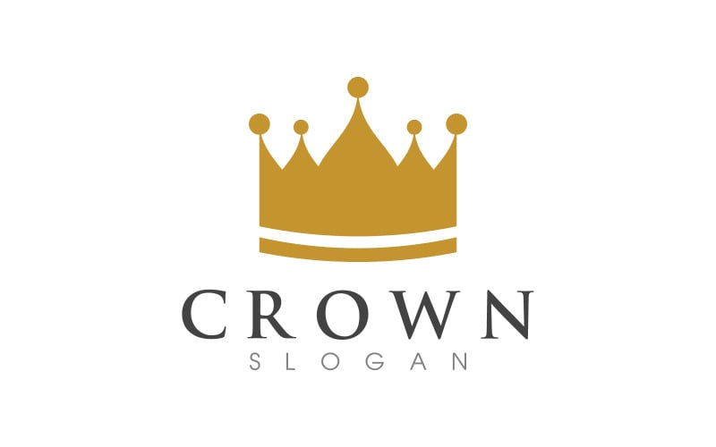 Księżniczka Korona króla Logo Szablon ikona wektorowa v.14