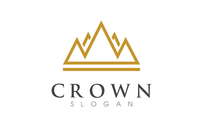 Modèle de logo de la couronne de princesse du roi icône vectorielle v.6