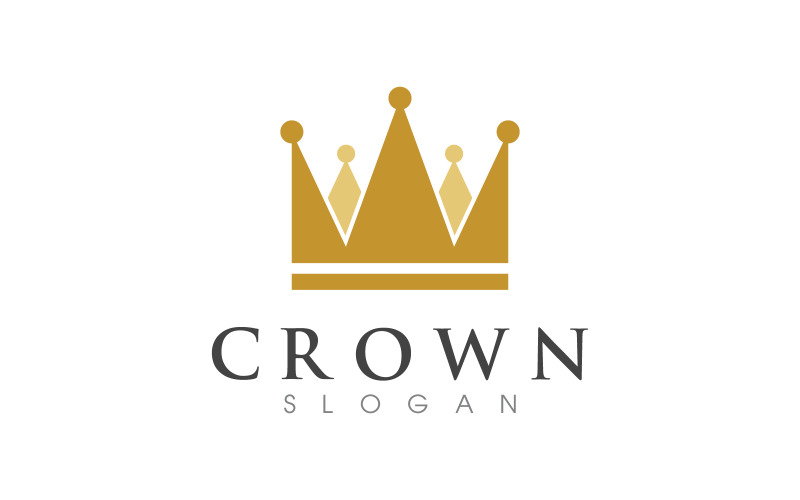 Modello di logo della corona della principessa del re icona vettoriale v.12