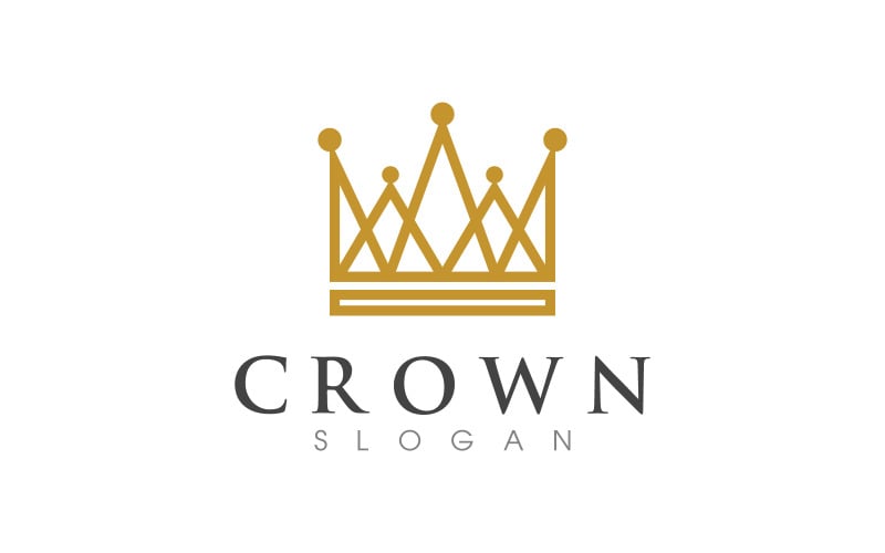 Modello di logo della corona della principessa del re icona vettoriale v.13