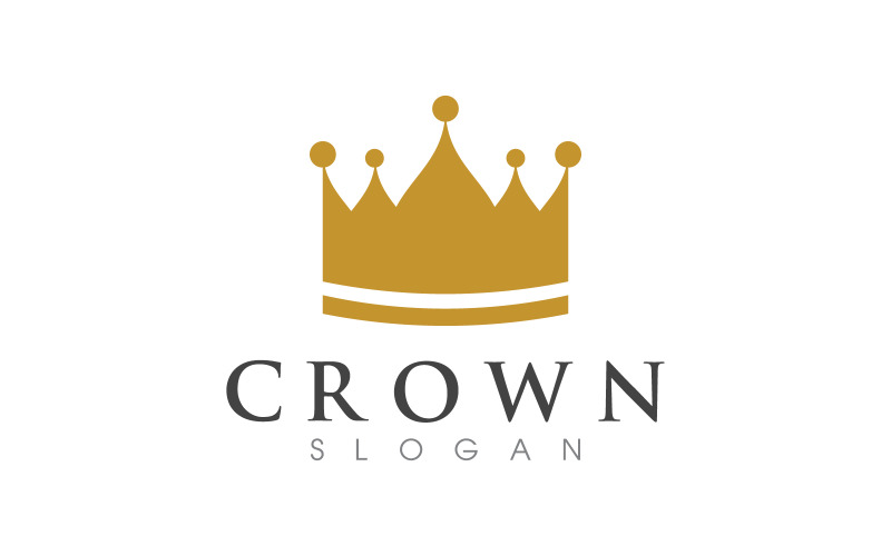Princess Crown of king logotyp mall vektor ikon v.14
