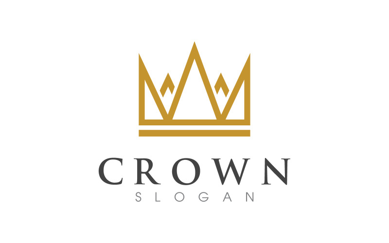 Princezna koruna krále Logo šablona vektorové ikony v.7