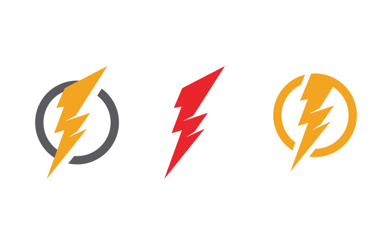 Шаблон логотипа Lightning Power, векторная иконка, дизайн иллюстрации, версия 1