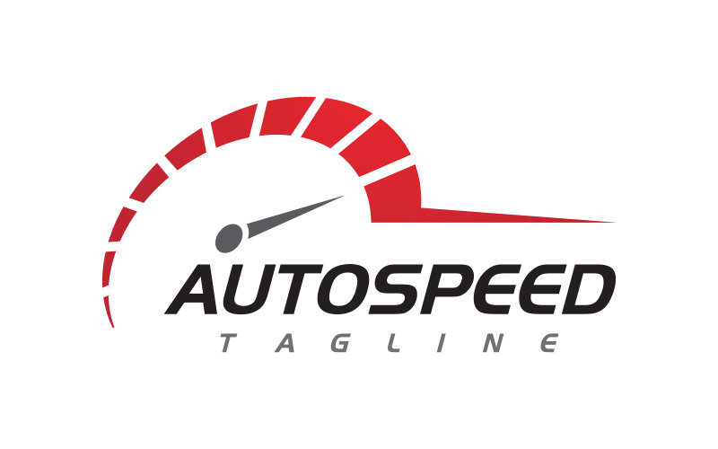 Значок спидометра Race Sport для дизайна иллюстрации логотипа автомобиля v.1