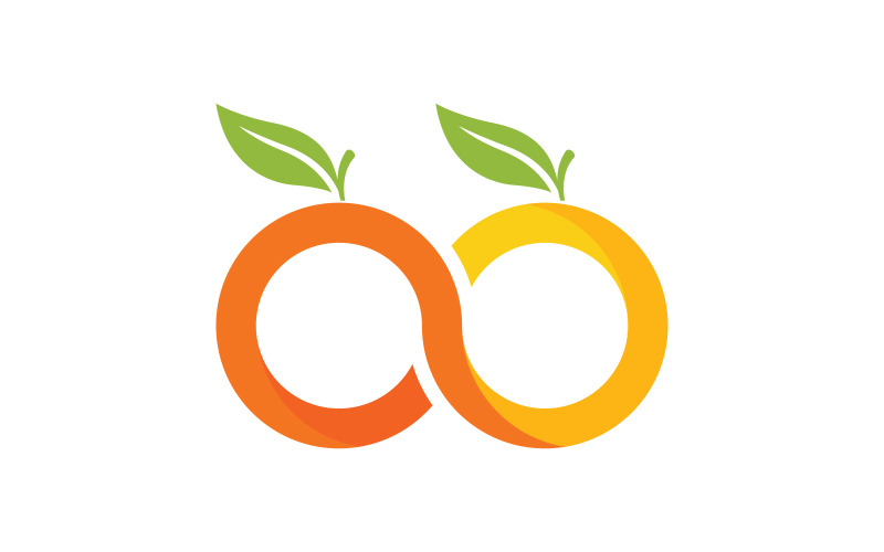 Apelsinjuice logotypdesign Vektor ikon illustration v.10