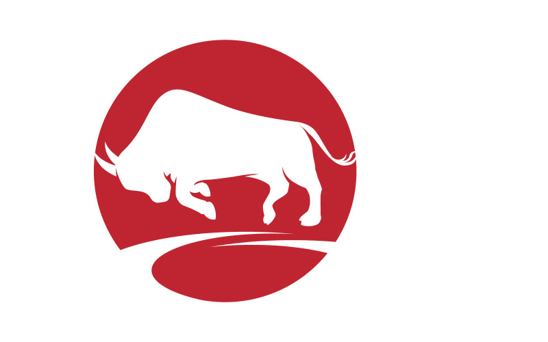 Buffalo Logo vector icon illustration design template v.5
