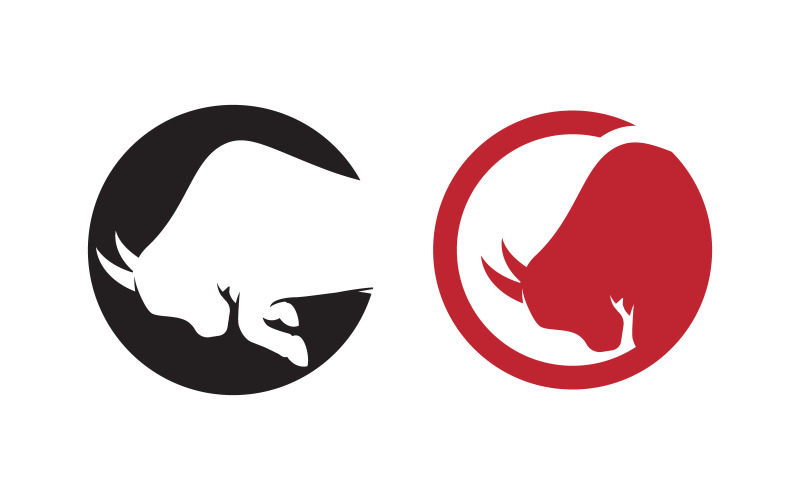 Buffalo logotyp vektor ikon illustration designmall v.3