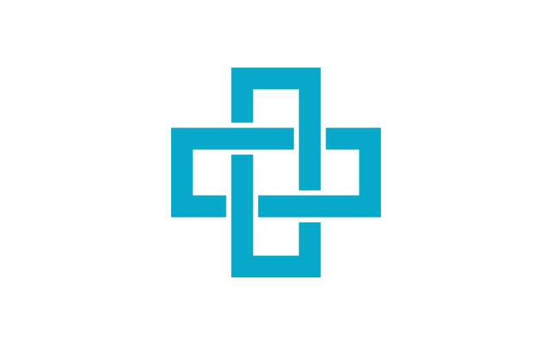 Conception d'illustration vectorielle de logo d'icône médicale saine v.2