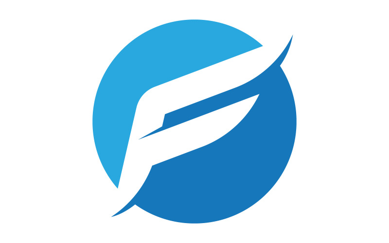 F Letter Falcon Wing Concept pictogram logo illustratie ontwerp v.4