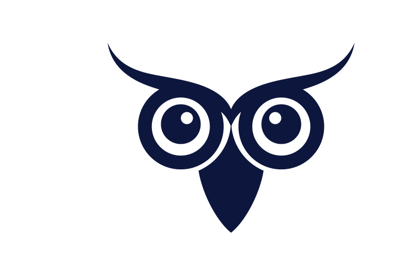Gufo Uccello icona illustrazione Logo design template v.4