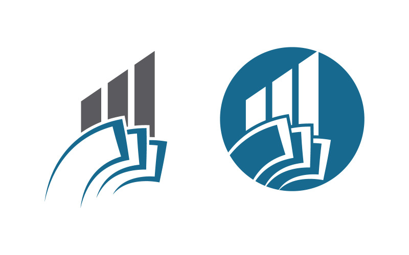 Ícone de finanças empresariais Logotipo design ilustração v.5