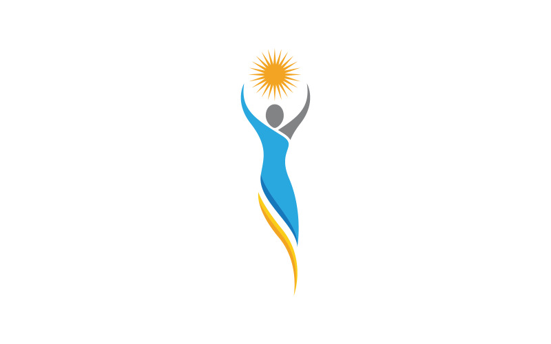 Illustration vectorielle de logo de personnes en bonne santé v.26