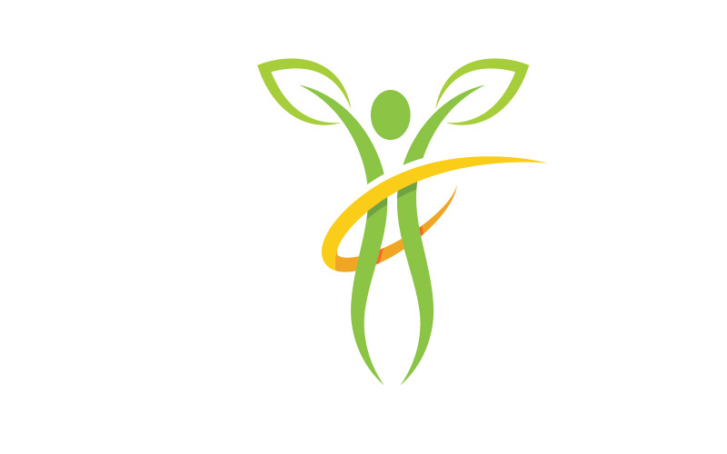Illustration vectorielle de logo de personnes en bonne santé v.9