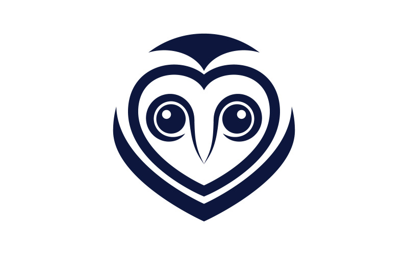 Ilustração de ícone de coruja e pássaro Modelo de design de logotipo v.8