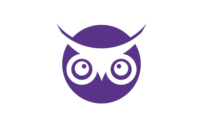 Ilustracja ikony Sowa Ptak Szablon projektu logo v.19