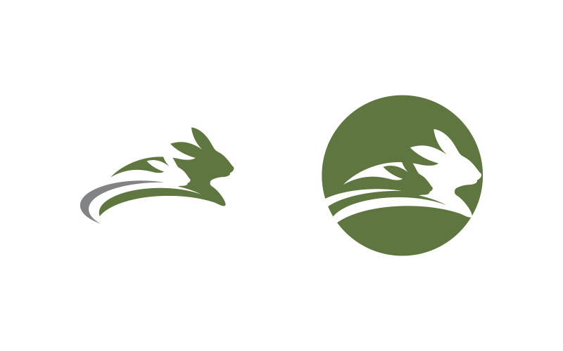 Modèle de conception d'illustration d'icône de logo de lapin v.6