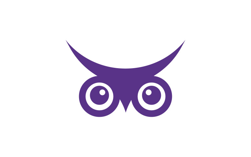 Owl Bird ikon illustration Logotyp designmall v.12