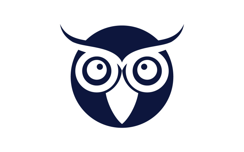 Owl Bird ikon illustration Logotyp designmall v.14