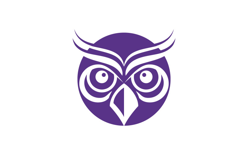 Owl Bird ikon illustration Logotyp designmall v.18