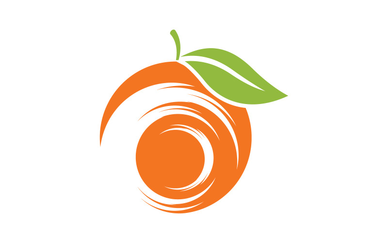 Sinaasappel vers sap logo ontwerp Vector icoon illustratie v.13