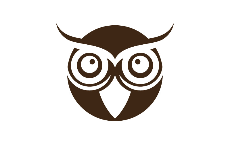 Uil Vogel icoon illustratie Logo ontwerp sjabloon v.13