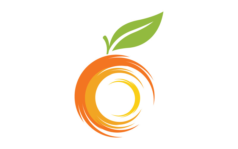Апельсиновий свіжовичавлений сік логотипу дизайн вектор значок ілюстрація v.8