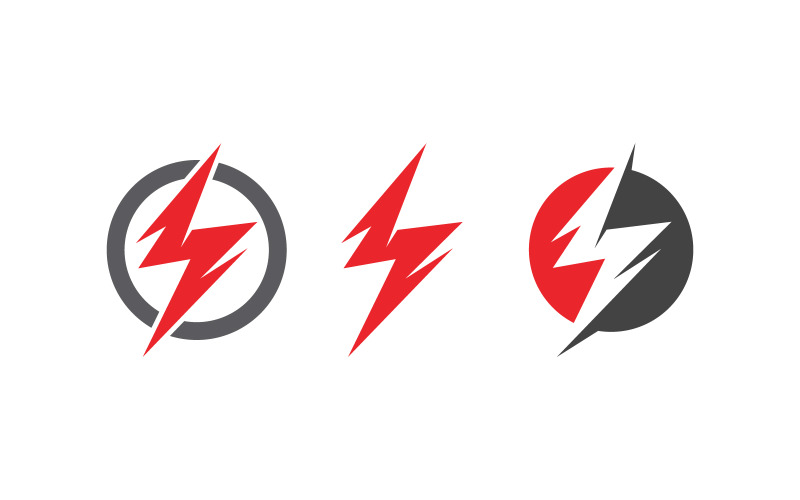 Modèle de logo Lightning Power, conception d'icône vectorielle, v.3
