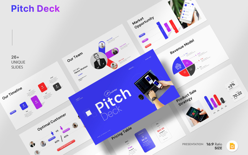 İş Pitch Deck Google Slayt Şablonu
