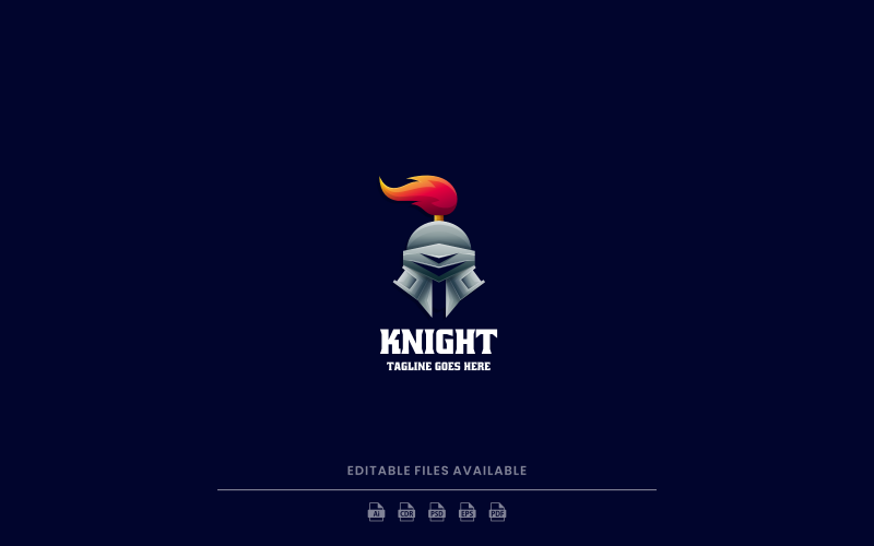 Knight Gradient Kleurrijk Logo