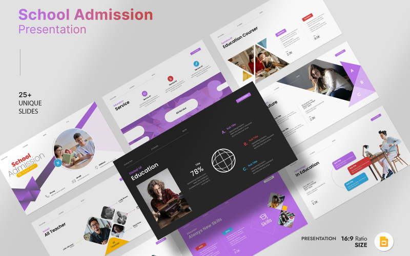Modèle de diapositive Google pour l'admission à l'école