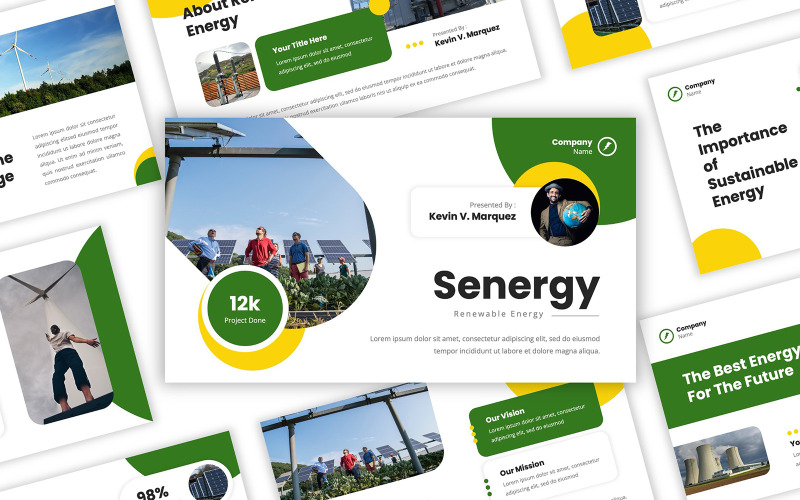 Senergy - Förnybar energi PowerPoint-mallar