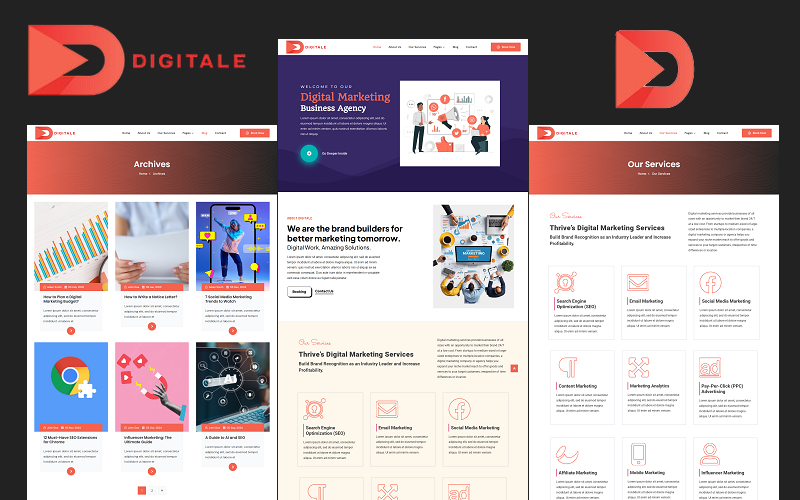 Digitale - Tema Elementor WordPress para oficina de agencia de marketing digital