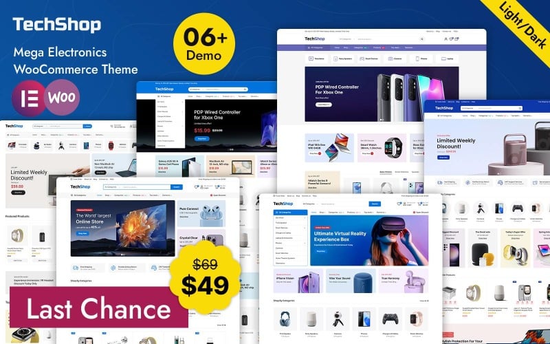 TechShop - Elektronika TechStore WooCommerce WordPress Theme