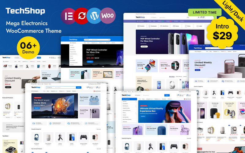 TechShop - Tema WooCommerce WordPress para tienda de tecnología electrónica