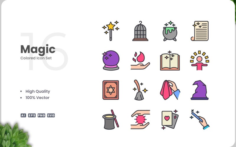 16 Magic Icon Color Collection