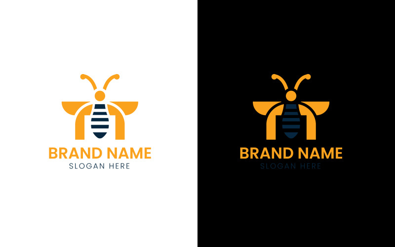Letter M bijenhoningraat logo-810