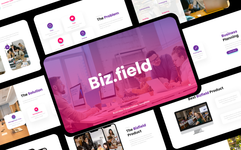 Bizfield - Modèle de présentation Powerpoint d'entreprise