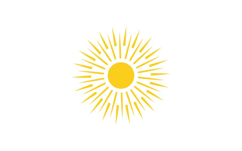 Koncepcja słońca Ilustracja wektorowa Ikona Logo Szablon projektu v.5